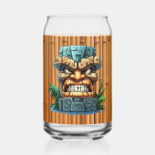Cool Hawaii tiki Kopf Party Dosenglas (Vorderseite)