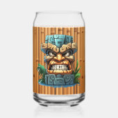 Cool Hawaii tiki Kopf Party Dosenglas (Rückseite)