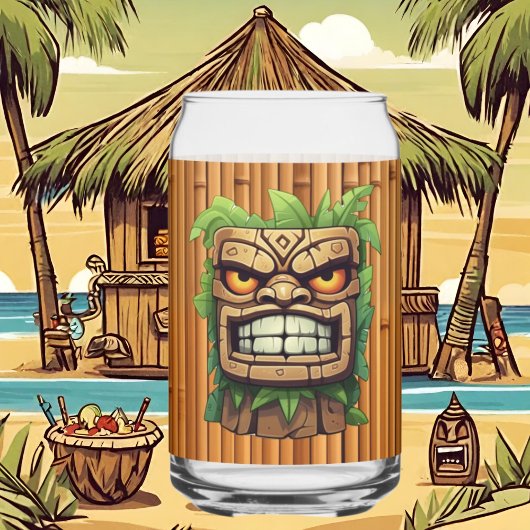 Cool Hawaii tiki Kopf Party Dosenglas