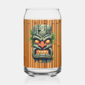 Cool Hawaii tiki Kopf Party Dosenglas (Vorderseite)