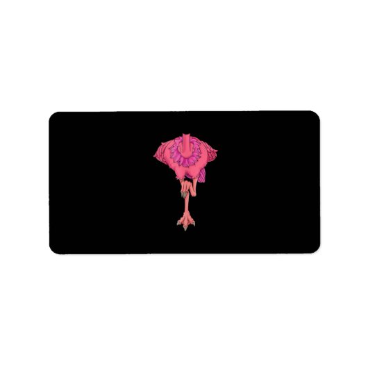 Cool Headless Flamingo Halloween Kostüm Funny Adressaufkleber (Vorne)