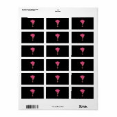 Cool Headless Flamingo Halloween Kostüm Funny Adressaufkleber (Vorne)