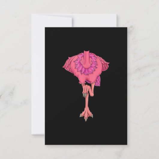 Cool Headless Flamingo Halloween Kostüm Funny Dankeskarte (Vorderseite)