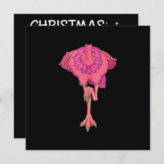 Cool Headless Flamingo Halloween Kostüm Funny Einladung (Vorne/Hinten)