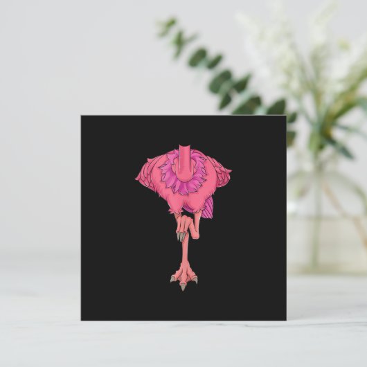 Cool Headless Flamingo Halloween Kostüm Funny Einladung (Stehend Vorderseite)