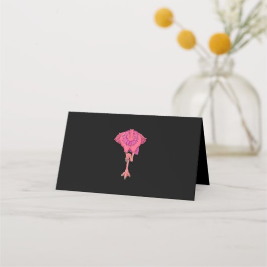 Cool Headless Flamingo Halloween Kostüm Funny Platzkarte (Vorderseite)
