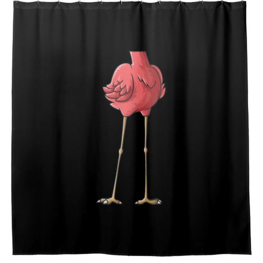 Cool Headless Flamingo Halloween Lazy Duschvorhang (Vorderseite)