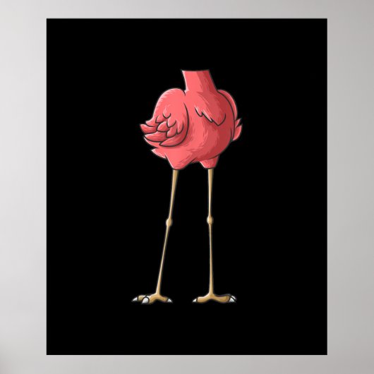 Cool Headless Flamingo Halloween Lazy Poster (Vorne)