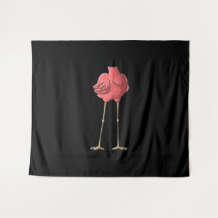 Cool Headless Flamingo Halloween Lazy Wandteppich