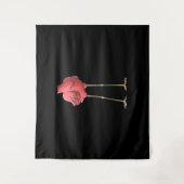 Cool Headless Flamingo Halloween Lazy Wandteppich (Vorderseite)