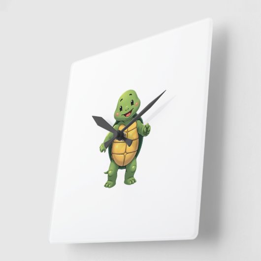 Cool Headless Turtle Halloween Costume _ Funny Laz Quadratische Wanduhr (Winkel)