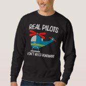 Cool Helicopter For Men Women Aircraft Aviation Pi Sweatshirt (Vorderseite)