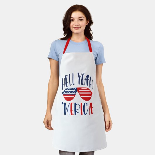 Cool Hell Yeah Merica America Koch Baker Patriotic Schürze (Getragen)