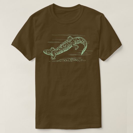 Cool Hellbender Salamander Graphic T-Shirt (Design vorne)