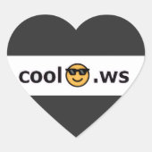 cool Herz-Aufkleber (Vorderseite)