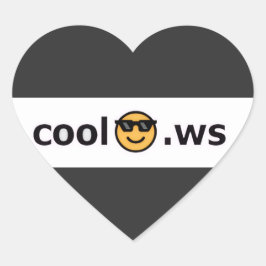 cool Herz-Aufkleber
