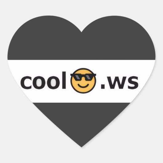 cool Herz-Aufkleber (Vorderseite)