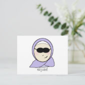 Cool Hijabi - muslim hijab girl islamic print card Postkarte (Stehend Vorderseite)