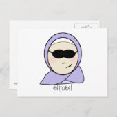 Cool Hijabi - muslim hijab girl islamic print card Postkarte (Vorne/Hinten)