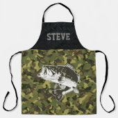 Cool Hobby Camo Name Bass Fishing Men's  Apron Schürze (Vorderseite)