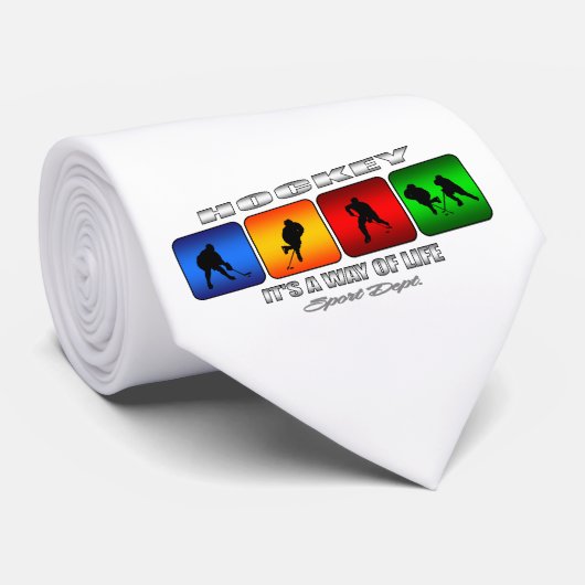 Cool Hockey Es ist eine Lebensart Krawatte (Gerollt)
