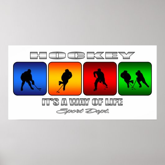 Cool Hockey Es ist eine Lebensart Poster (Vorne)
