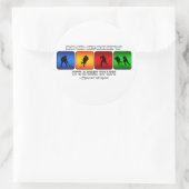 Cool Hockey Es ist eine Lebensart Runder Aufkleber (Tasche)