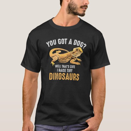 Cool hoise Tiny Dinosaurier | Funny Bearded Dragon T-Shirt (Vorderseite)