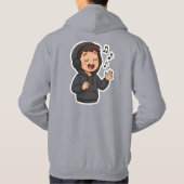 Cool Hoodie Boy Singsticker 🎧 | Music Lover A (Rückseite)