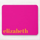 Cool Hot Pink and Orange Name Template Mousepad (Vorne)