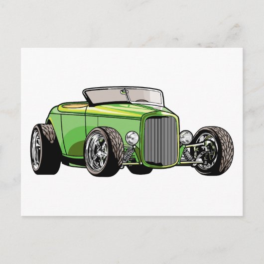 Cool Hot Rod Roadster Postkarte (Vorderseite)