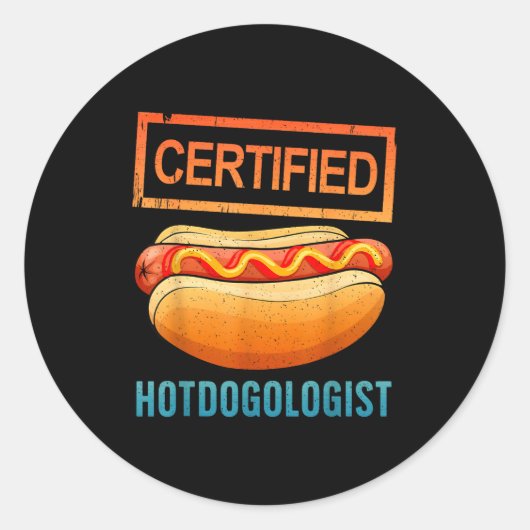 Cool Hotdog Outfit For Men Women Adult Hotdog Hot Runder Aufkleber (Vorderseite)