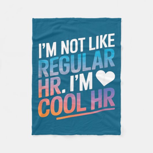 Cool Hr Funny Hr Office Quote Human Resources Fleecedecke (Vorderseite)