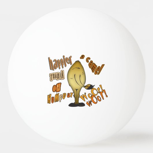 Cool Humpday Camel mit Shades Tischtennisball (Rückseite)