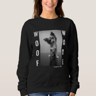 Cool Hunde Foto Personalisiert Weibchen Schwarz Sweatshirt