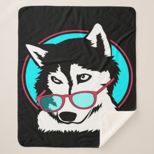 Cool Husky Alaskan Wearing Glasses Lovers Sherpadecke