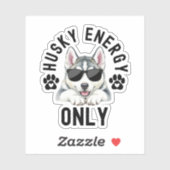 Cool Husky Dog Energy Aufkleber (Blatt)