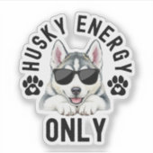 Cool Husky Dog Energy Aufkleber (Vorderseite)