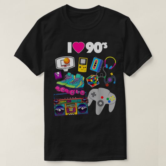 Cool I Heart Liebe 90x27s T-Shirt (Design vorne)