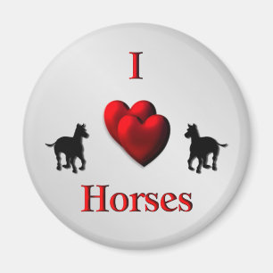 Cool I Heart Pferd Design Magnet