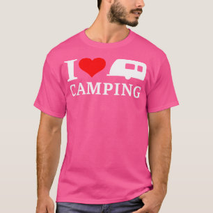 Cool I Liebe Camping mit RV Trailer und Herz T-Shirt