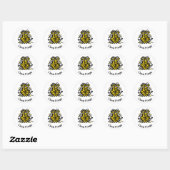 Cool I Liebe FROGS - Naturschutz Runder Aufkleber (Blatt)