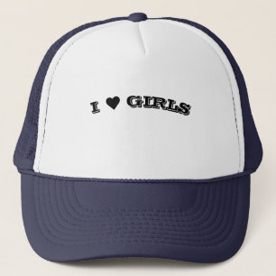 Cool I Liebe Girls Herz Baseball Cap, LKW Hasen Truckerkappe