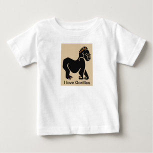 Cool I Liebe GORILLAS - Tiergrafik - Baby T-shirt