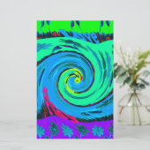 Cool I Liebe Hawaii: Design von Blumenmustern für Briefpapier (Stehend Vorderseite)