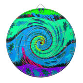 Cool I Liebe Hawaii: Design von Blumenmustern für Dartscheibe (vorne)