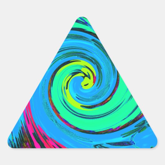 Cool I Liebe Hawaii: Design von Blumenmustern für  Dreieckiger Aufkleber (Vorderseite)