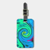 Cool I Liebe Hawaii: Design von Blumenmustern für  Gepäckanhänger (Vorderseite vertikal)