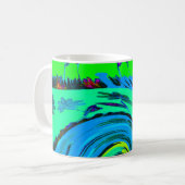 Cool I Liebe Hawaii: Design von Blumenmustern für Kaffeetasse (Vorderseite Links)