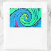 Cool I Liebe Hawaii: Design von Blumenmustern für Rechteckiger Aufkleber (Tasche)